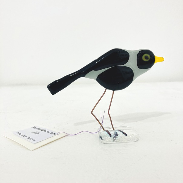 ''Isla' - Fused Glass Bird' by artist Moira Buchanan